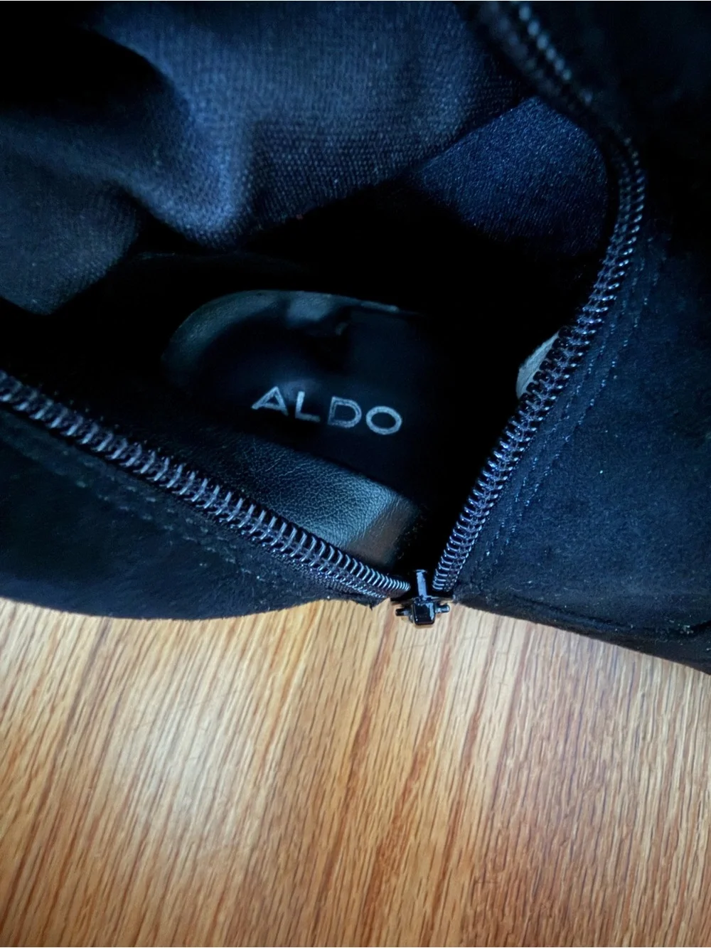 Aldo Black Suede Over the Knee Boots Size 8